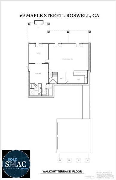 2D floor plan layout of this home in , Roswell, GA (Image 3).