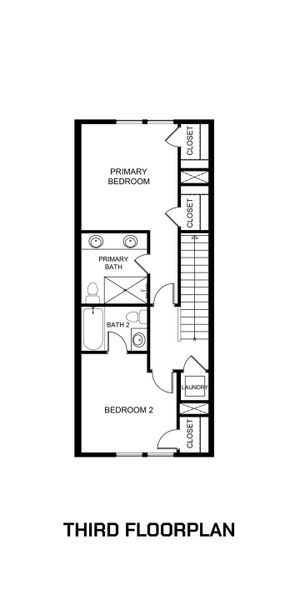 2D floor plan layout for the Marigold by Brock Built in Parc Terrace at West Highlands, Atlanta, GA (Image 5). 2D floor plan layout for the Marigold by Brock Built in Parc Terrace at West Highlands, Atlanta, GA (Image 5).