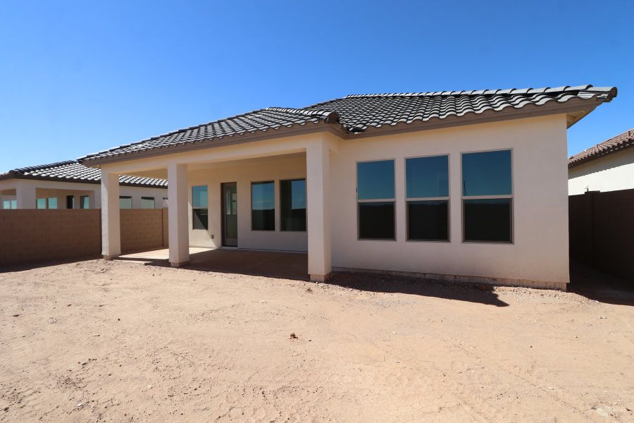 Exterior details and patio area of a home in Tavolo at Soleo, San Tan Valley (Image 3).