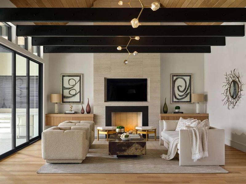 Furnished interior view inside a new home in , Dallas (Image 3).
