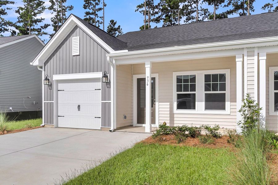 Exterior details and patio area of a home in Hammock Walk at Nexton, Summerville (Image 2). Exterior details and patio area of a home in Hammock Walk at Nexton, Summerville (Image 2).