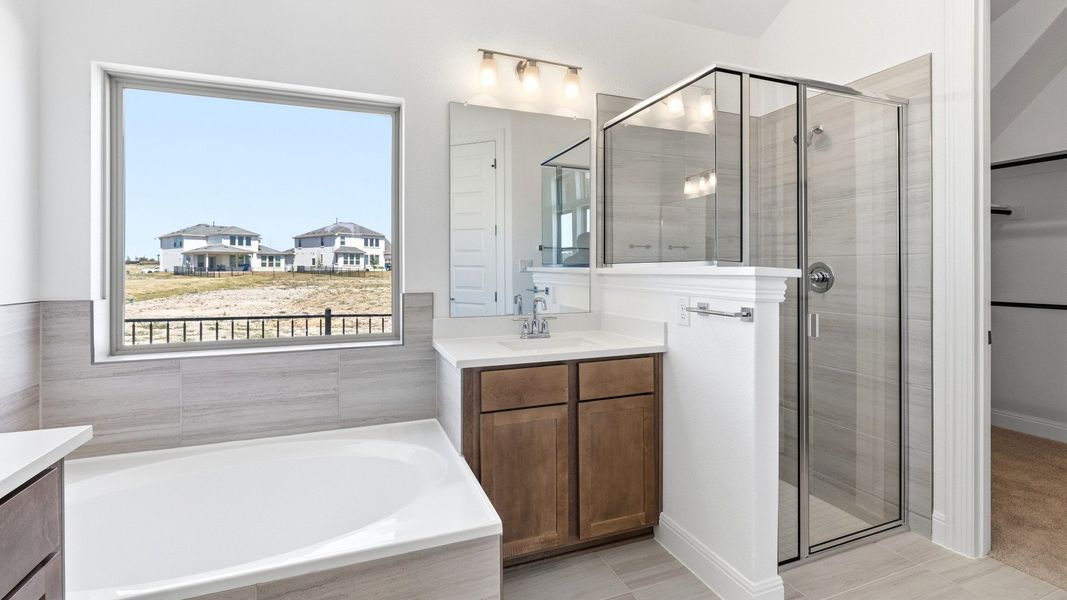 Furnished interior view inside a new home in Preserve at Lakeside Meadows, Pflugerville (Image 9). Furnished interior view inside a new home in Preserve at Lakeside Meadows, Pflugerville (Image 9).