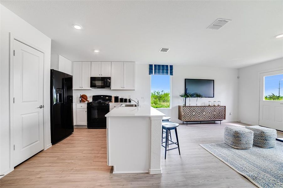 Furnished interior view inside a new home in Schriber Ranch, Mustang Ridge (Image 6).