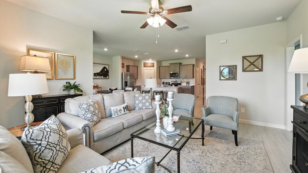 Furnished interior view inside a new home in Monarch at the Meadows, Krum (Image 13).