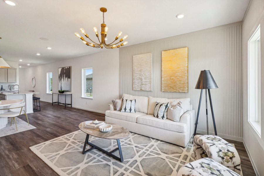 Furnished interior view inside a new home in Cypress Green, Tomball (Image 6).