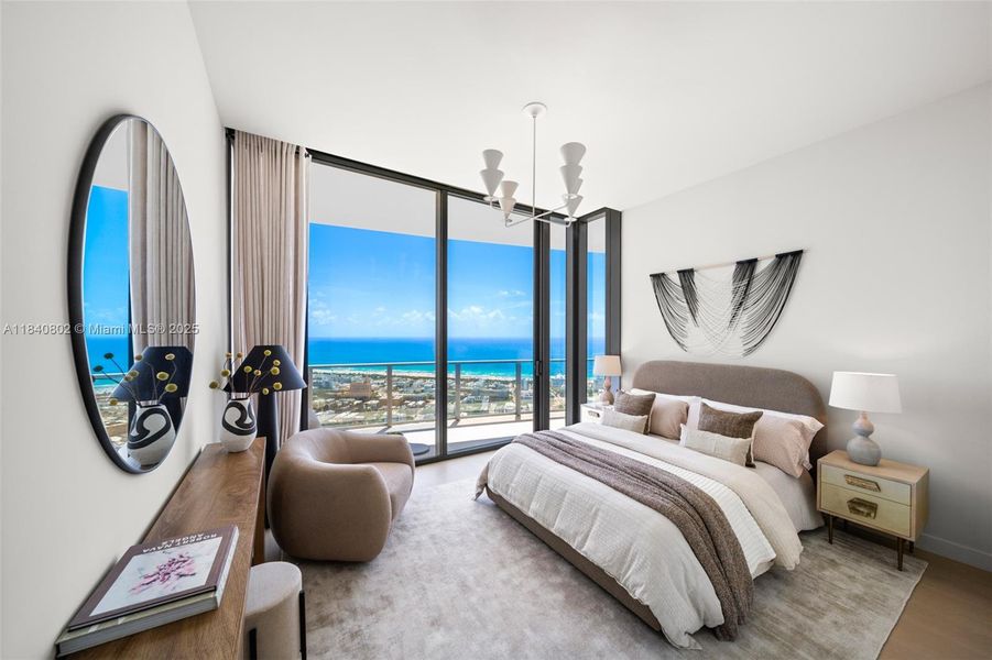 Furnished interior view inside a new home in , Miami Beach (Image 8).