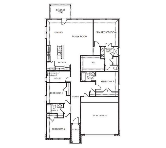2D floor plan layout of this home in Eastridge - Signature Series, McKinney, TX (Image 2).