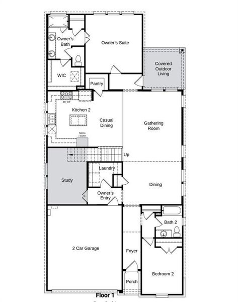2D floor plan layout of this home in Stoneridge, Melissa, TX (Image 6).