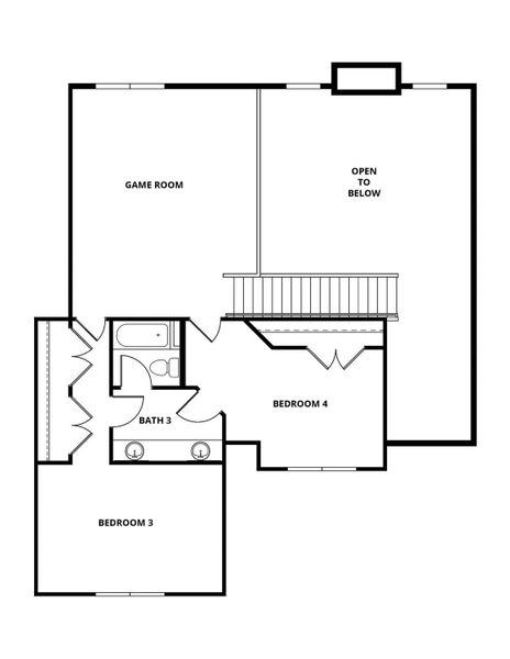 2D floor plan layout of this home in Magnolia Woods - 70', Magnolia, TX (Image 6).