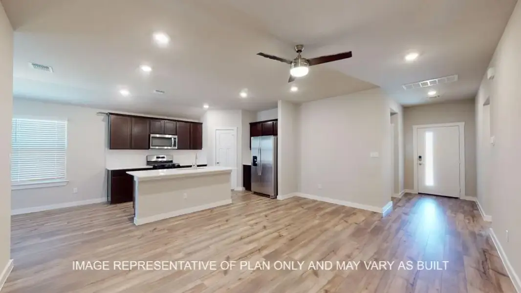 Representative furnished interior of a home built from the Baxtor by D.R. Horton in Wildwood Estates, Nolanville (Image 3).