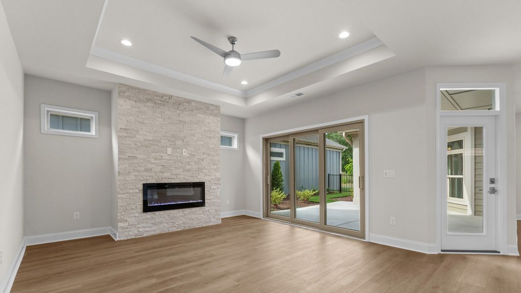 Spacious, unfurnished interior of a new home in Courtyards by Carrell, Ocean Isle Beach (Image 20). Spacious, unfurnished interior of a new home in Courtyards by Carrell, Ocean Isle Beach (Image 20).