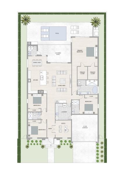 DISCLAIMER: All renderings, site plans, simulated views, floor plans, graphic images, drawings and all other information depicted are illustrative, and are provided to assist in visualizing the home and the Project and may not be accurately depicted and may be changed at any time.