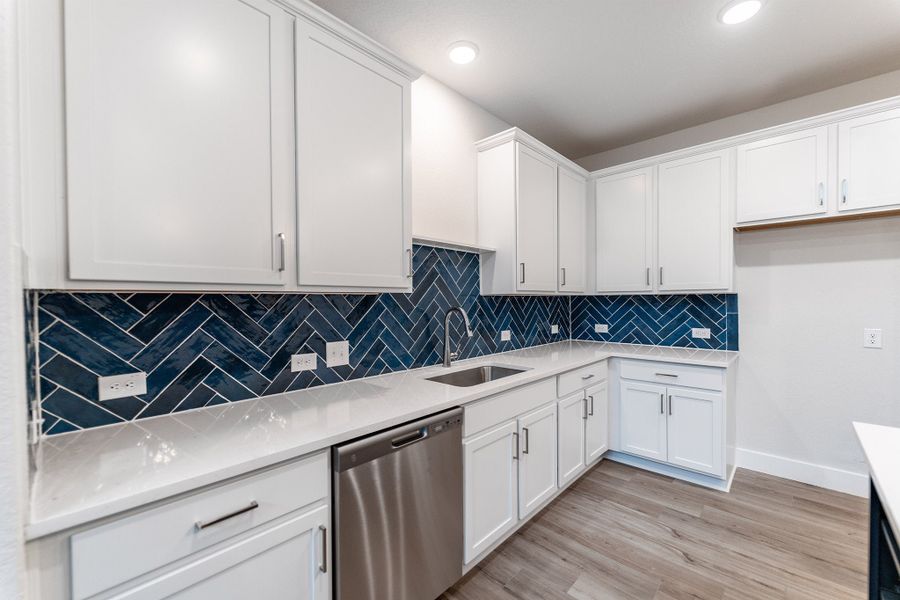 Furnished interior view inside a new home in The Woodlands at Medina Hills, Mico (Image 6).