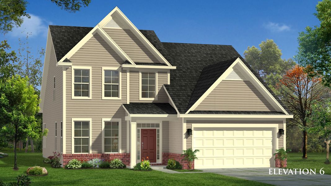 Representative exterior photo of a completed home built from the Middleton by DRB Homes in Chapel Hill, Newnan, GA (Image 14).