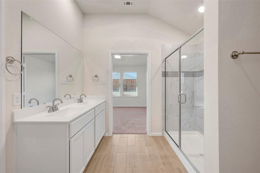 Furnished interior view inside a new home in Mobberly Farms, Pilot Point (Image 11).