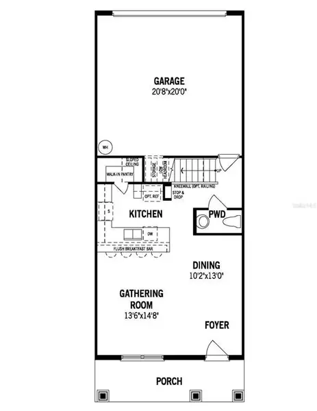 2D floor plan layout of this home in Hickory Grove, Winter Springs, FL (Image 5).