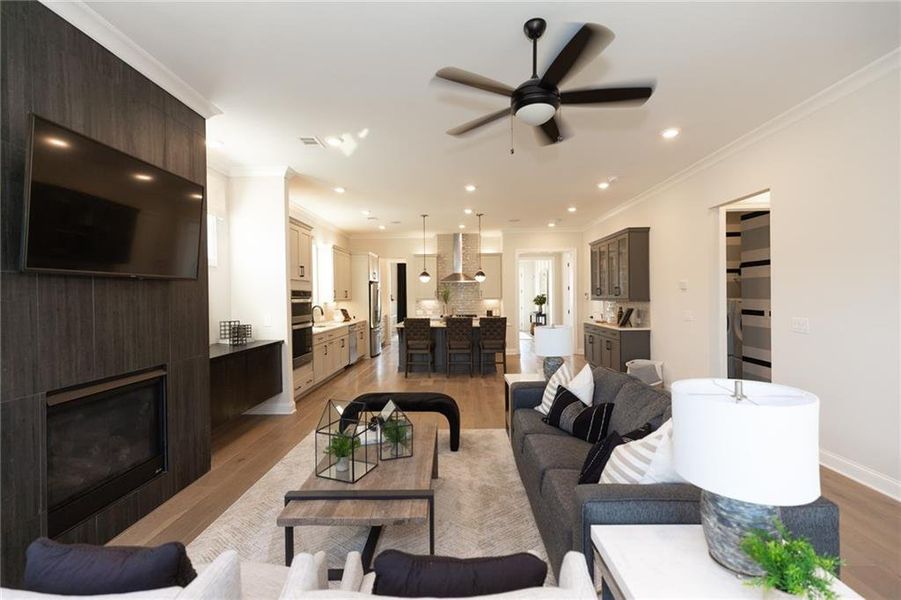 Furnished interior view inside a new home in Aberdeen, Hoschton (Image 74).