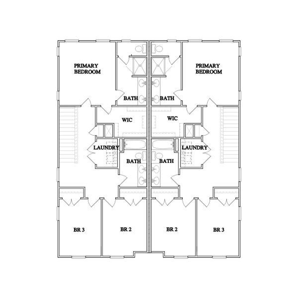 2D floor plan layout for the Jasmine by Red Cedar Homes in Cedars at Boswell, Charlotte, NC (Image 3).