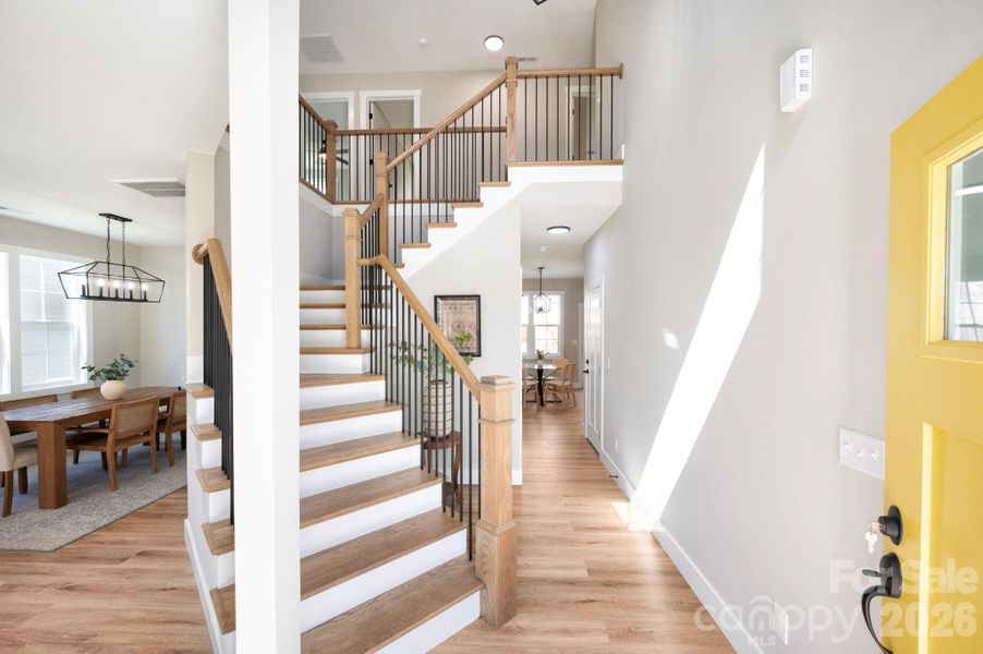 Beautiful Vaulted Entryway and Staircase