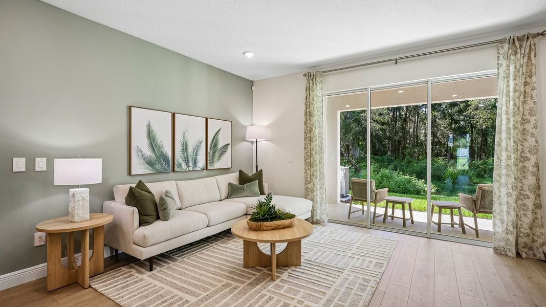 Representative furnished interior of a home built from the Ballantyne by D.R. Horton in Sanctuary at Citrus Park Townhomes, Tampa (Image 6). Representative furnished interior of a home built from the Ballantyne by D.R. Horton in Sanctuary at Citrus Park Townhomes, Tampa (Image 6).