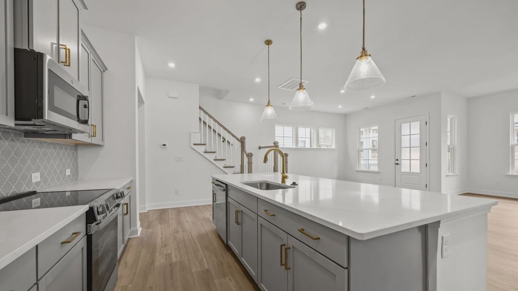 The Brentwood Plan by DRB Homes in River District, Charlotte NC.- Kitchen The Brentwood Plan by DRB Homes in River District, Charlotte NC.- Kitchen