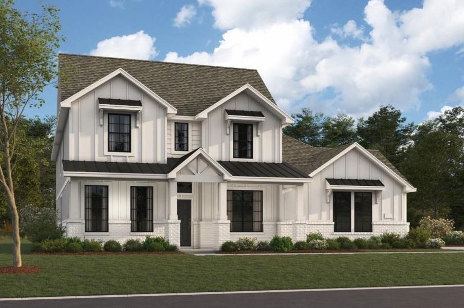 Front exterior of a new home in Lone Star Landing, Montgomery, TX, highlighting curb appeal (Image 16). Front exterior of a new home in Lone Star Landing, Montgomery, TX, highlighting curb appeal (Image 16).