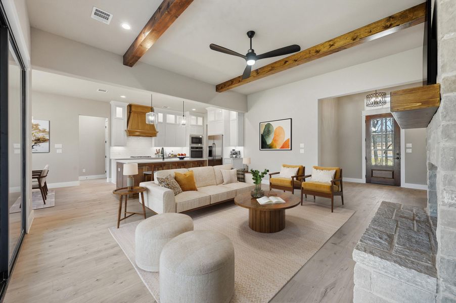 Representative furnished interior of a home built from the The Longview by Kenmark Homes in Escondido Ranches, Weatherford (Image 5).