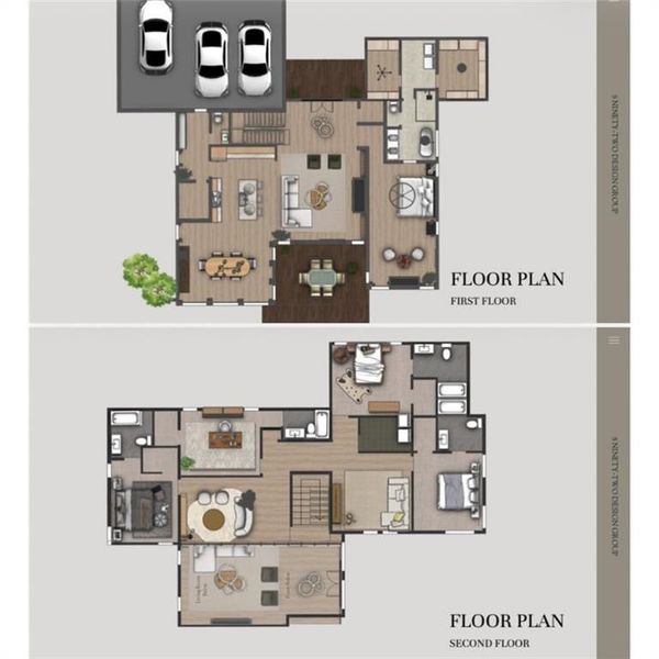2D floor plan layout of this home in , Atlanta, GA (Image 3).