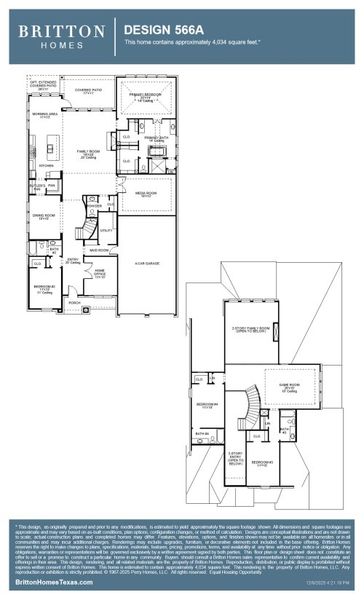 2D floor plan layout for the 566A by Britton Homes in The Tribute, The Colony, TX (Image 3). 2D floor plan layout for the 566A by Britton Homes in The Tribute, The Colony, TX (Image 3).