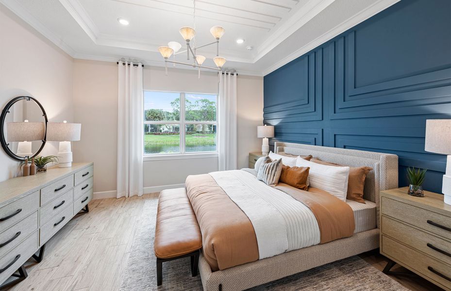 Furnished interior view inside a new home in Del Webb Tradition, Port St. Lucie (Image 8).
