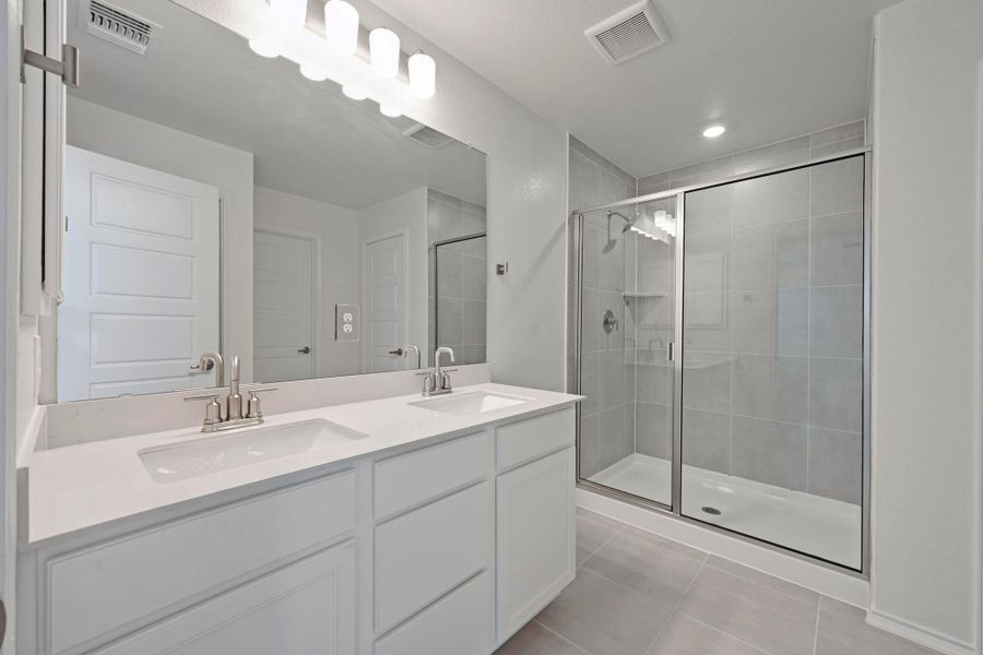 Furnished interior view inside a new home in Creekside at Estancia, Austin (Image 12).