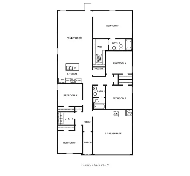 2D floor plan layout for the Callahan by D.R. Horton in Skybridge, Corpus Christi, TX (Image 3). 2D floor plan layout for the Callahan by D.R. Horton in Skybridge, Corpus Christi, TX (Image 3).