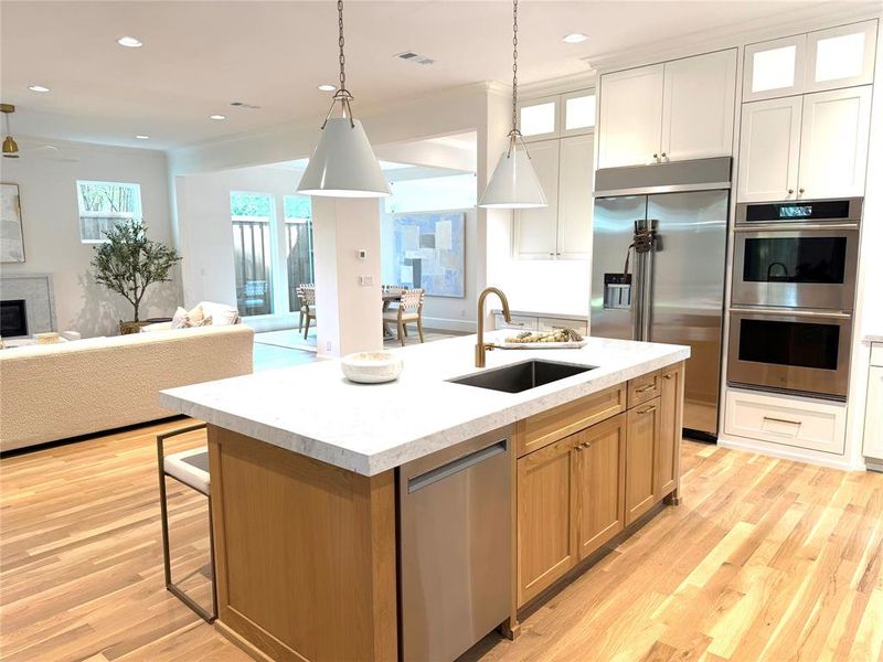 Kitchen open to the Family Room
