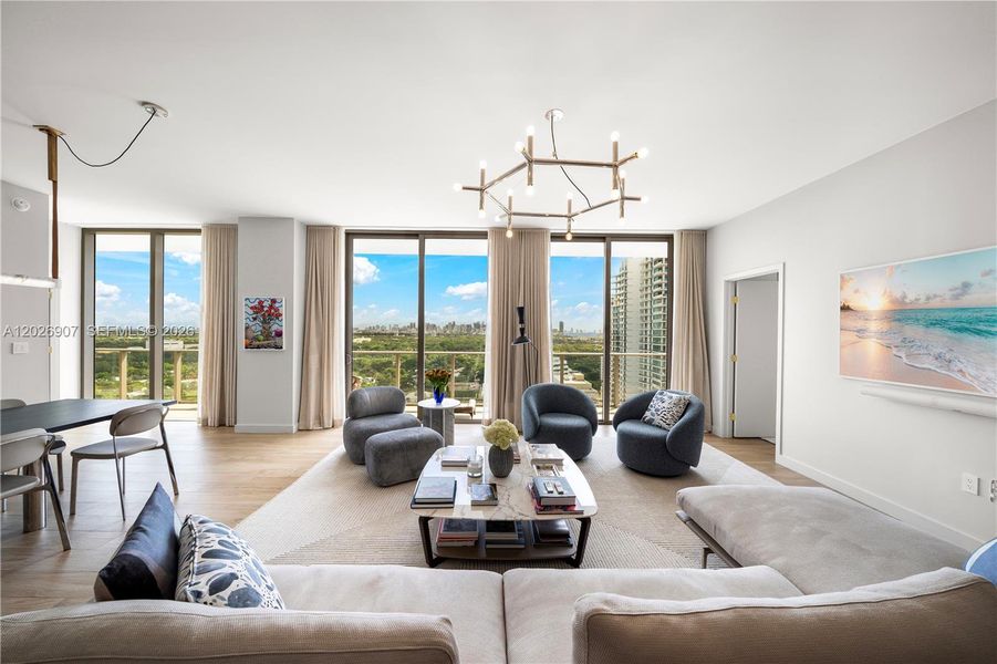 Furnished interior view inside a new home in , Miami (Image 30).