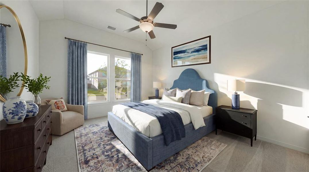 Furnished interior view inside a new home in Light Farms Brenham - 40' Lots, Celina (Image 17).