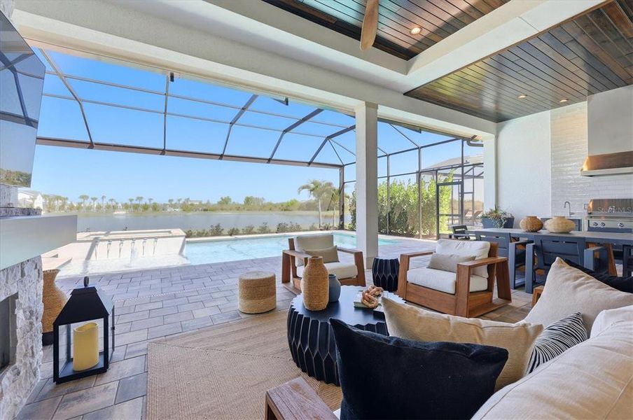 Exterior details and patio area of a home in , Sarasota (Image 22).