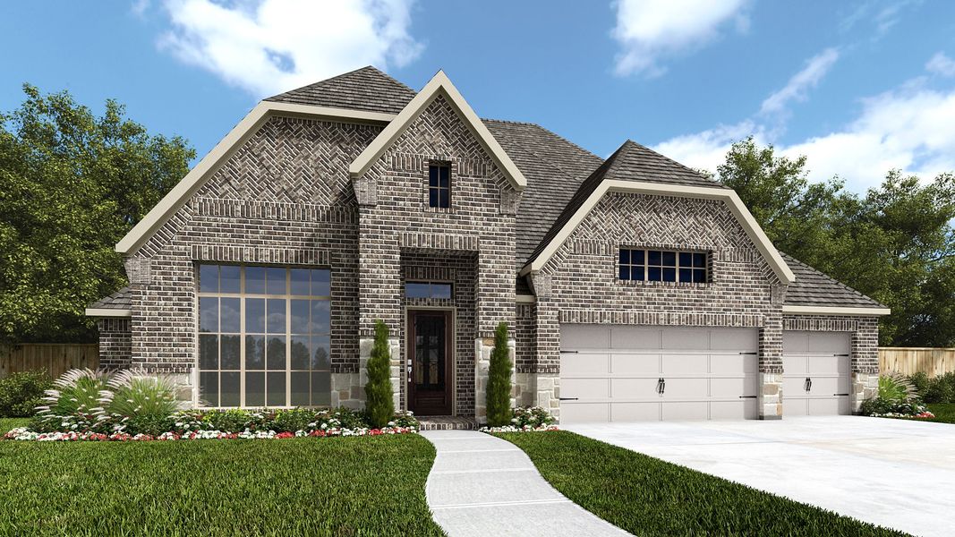 Representative exterior photo of a completed home built from the 3634W by Perry Homes in Santa Rita Ranch - Eldorado, Liberty Hill, TX (Image 3).