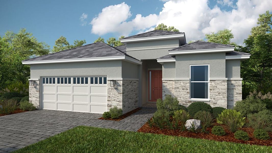 Representative exterior photo of a completed home built from the Lavello by Taylor Morrison in Astor Creek Golf and Country Club, Port St. Lucie, FL (Image 18). Representative exterior photo of a completed home built from the Lavello by Taylor Morrison in Astor Creek Golf and Country Club, Port St. Lucie, FL (Image 18).
