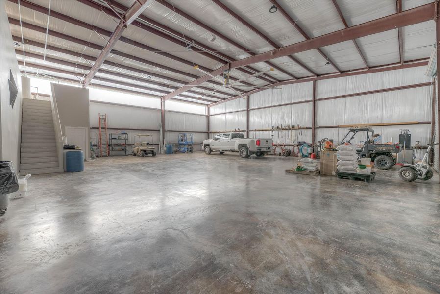Inside of the 15,000 sqft barndominium (Building A) Inside of the 15,000 sqft barndominium (Building A)