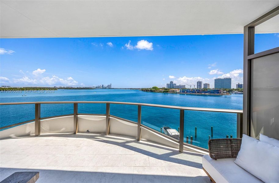Exterior details and patio area of a home in Onda, Bay Harbor Islands (Image 24).