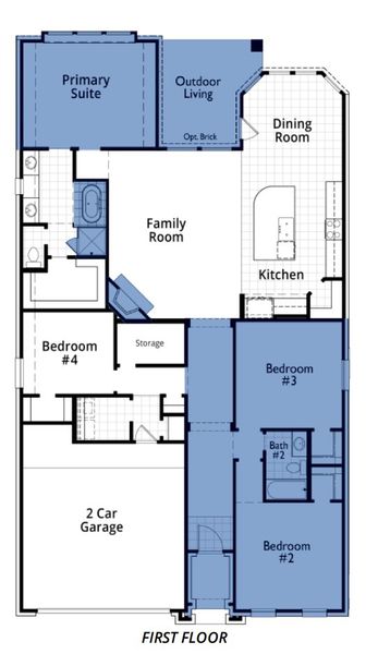 2D floor plan layout of this home in The Parks at Wilson Creek: 50ft. lots, Celina, TX (Image 2). 2D floor plan layout of this home in The Parks at Wilson Creek: 50ft. lots, Celina, TX (Image 2).