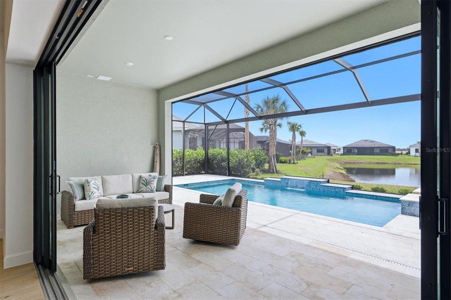Exterior details and patio area of a home in Del Webb Catalina, Lakewood Ranch (Image 24).