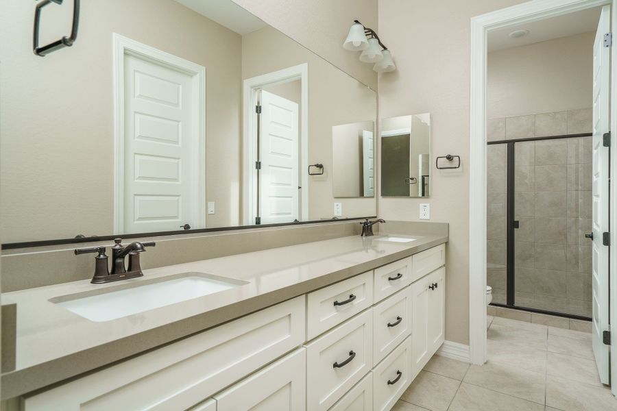 Furnished interior view inside a new home in Harmony at Montecito in Estrella, Goodyear (Image 33).