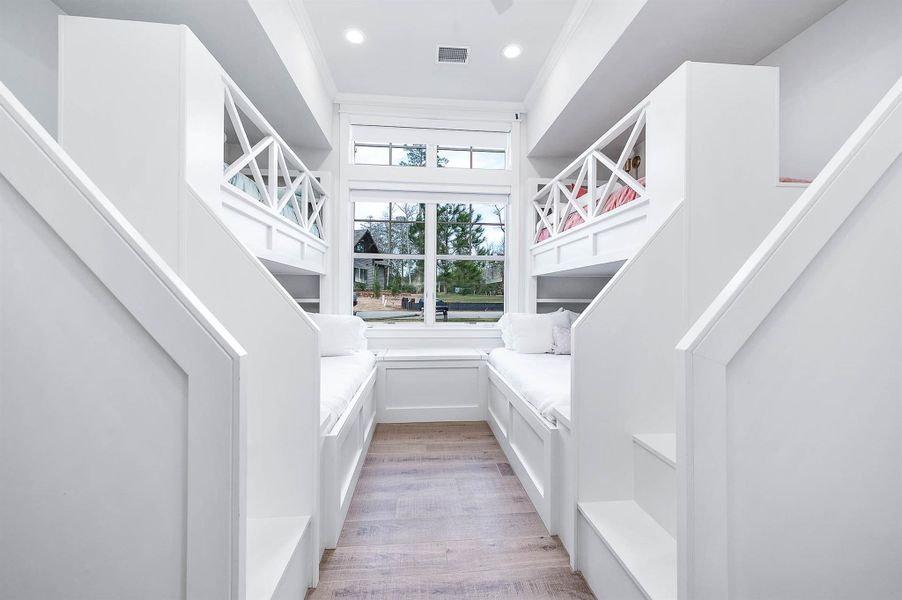 4 Bunks! Custom Built and very unique in this Cypress Cottage.