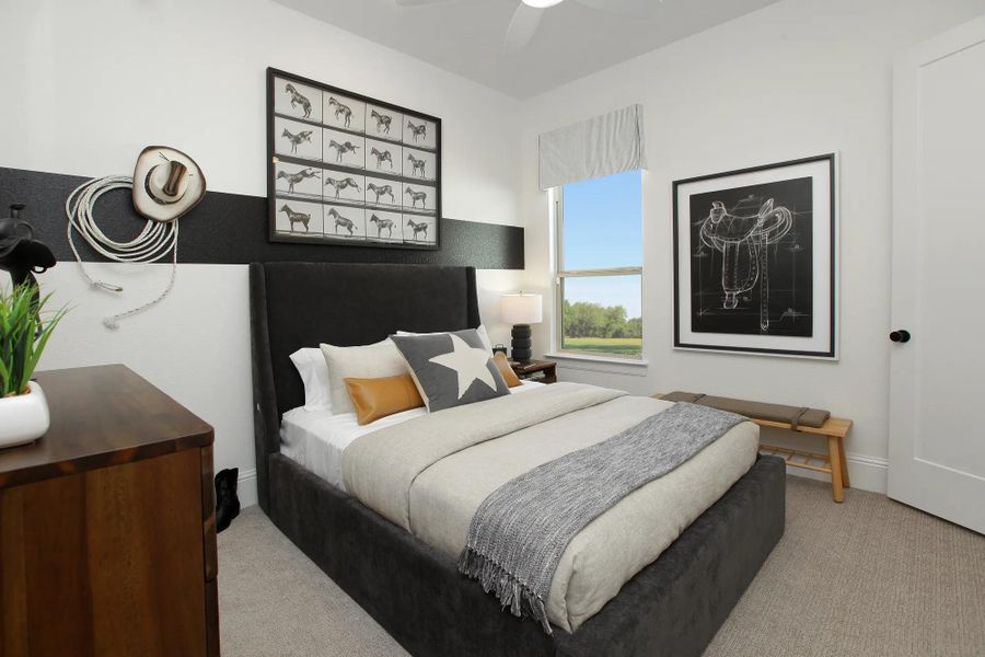 Representative furnished interior of a home built from the Overlook by Drees Custom Homes in The Highlands - 75', Porter (Image 18).