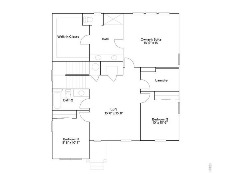 2D floor plan layout of this home in Kinston, Loveland, CO (Image 4).