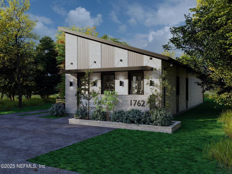 Front exterior of a new home in , Jacksonville, FL, highlighting curb appeal (Image 22).