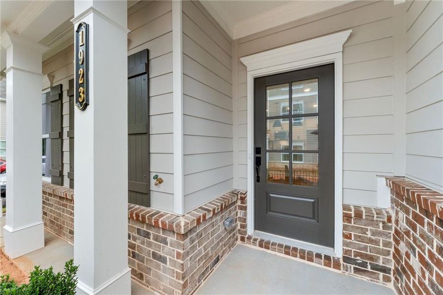 Exterior details and patio area of a home in East Park Village, Kennesaw (Image 17).
