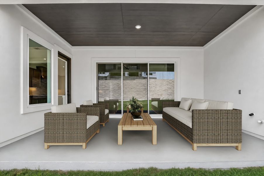 Representative exterior details of a home built from the Parmer by Taylor Morrison in Travisso, Leander (Image 3).