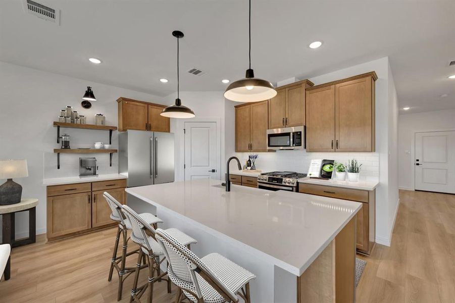 Furnished interior view inside a new home in Aspire at Noble Ridge, Howe (Image 9).